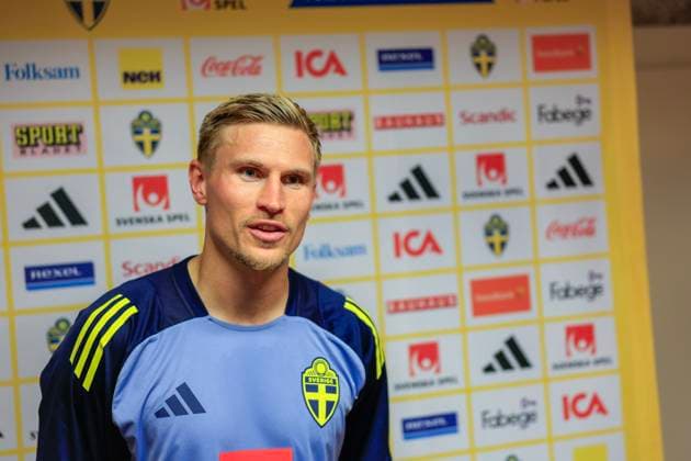 MALMÖ, SWEDEN 20240602 Carl Starfelt meets the media at Eleda Stadium in Malmö ahead of the international match against Denmark on Wednesday, June 5 in Copenhagen MALMÖ SWEDEN x10600x  Copyright: xAndreasxHillergren TTx INFÖR LANDSKAMP DANMARK-SVERIGE
