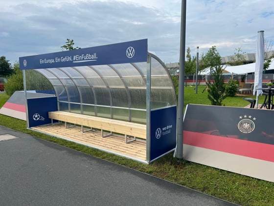 Trainer bench at the media center of the Home Ground Herzo Base 02 06 2024 Training Germany, Home Ground World of Adidas, Herzogenaurach