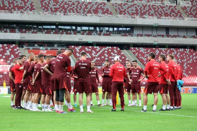 WARSZAWA 02.06.2024 TRENIG REPREZENTACJI POLSKI--- POLISH FOOTBALL national team, Nationalteam TRAINING SESSION IN WARSAW PILKARZE POLSKI KAMIL GROSICKI JAKUB MODER MICHAL PROBIERZ KAROL SWIDERSKI ROBERT LEWANDOWSKI FOT. PIOTR KUCZA FOTOPYK NEWSPIX.PL --- Newspix.pl  240602PYK1006