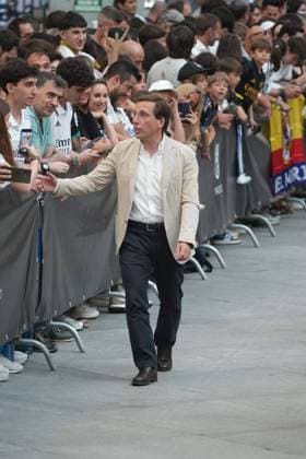 Real Madrid players during the celebration of Real Madrid football club s 15th Cahampion League victory at the Plaza de Cibeles in Madrid. June 2 nd 2024 Cordon Press 