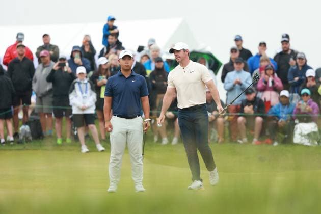 RBC Canadian Open Rory McIlroy of Northern Ireland reacts to his putt on the 8th green during the final round of the RBC Canadian Open at Hamilton Golf & Country Club, Ancaster, Ontario, Canada on Sunday, June 2, 2024. Ancaster Ontario United States  Copyright: xJorgexLemusx originalFilename:lemus-rbccanad240602_npcFW.jpg