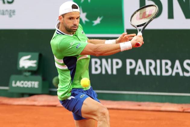 2nd June 2024; Roland Garros, Paris, France; 2024 French Open Tennis tournament, Day 8; Grigor Dimitrov in his quarter final match against Hubert Hurkacz  ActionPlus12650497 JonxBromley