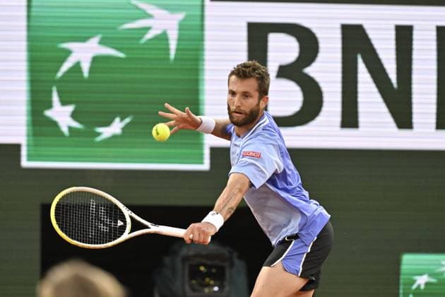 Tennis : Roland Garros 2024 - France - Corentin Moutet - France Tennis : Roland Garros 2024 - France - 02 06 2024 ChrysleneCaillaud Panoramic 