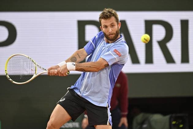 Tennis : Roland Garros 2024 - France - Corentin Moutet - France Tennis : Roland Garros 2024 - France - 02 06 2024 ChrysleneCaillaud Panoramic 