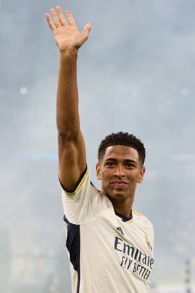 Jude Bellingham of Real Madrid CF during celebrations at estadio Santiago Bernabeu after winning the UEFA Champions League Final on June 2, 2022 in Madrid, Spain.(Photo by: LGM Panoramic) FOOTBALL : Real Madrid CF Celebrates Winning The UEFA Champions League Final 2023 24- 02 06 2024 LGM Panoramic 