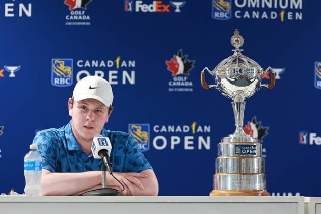 RBC Canadian Open Robert Macintyre of Scotland speaks to the media after winning the RBC Canadian Open at Hamilton Golf & Country Club, Ancaster, Ontario, Canada on Sunday, June 2, 2024. Ancaster Ontario United States  Copyright: xJorgexLemusx originalFilename:lemus-rbccanad240602_npefg.jpg