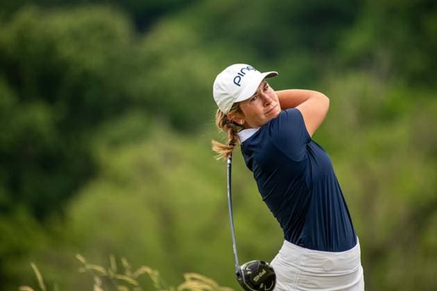 June 2, 2024, Lancaster, Pennsylvania, USA: MEGAN SCHOFILL, of Monticello, FL, hits off the second tee during the third round of the U.S. Women s Open golf tournament at Lancaster Country Club. Lancaster USA - ZUMA 20240602_mda_m267_283 Copyright: xDavidxMusex