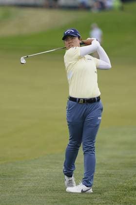 Golf: U.S. Women s Open Yuka Saso of Japan hits a shot on the ninth hole during the final round of the U.S. Women s Open golf tournament at Lancaster Country Club in Lancaster, Pennsylvania, on June 2, 2024.  A14AA0002952160P