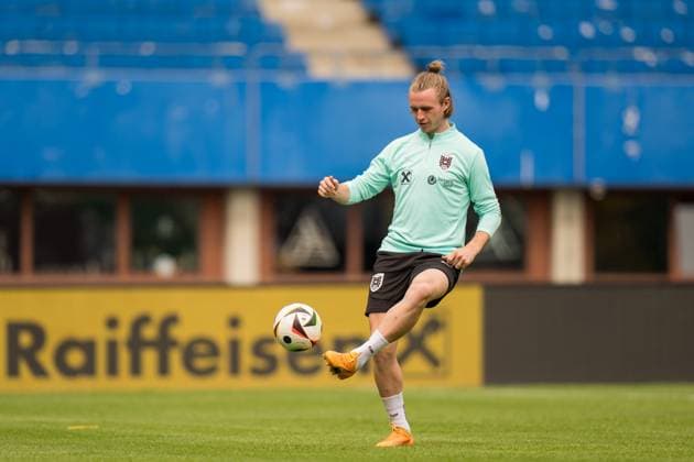 SOCCER - AUT vs SRB, test match VIENNA,AUSTRIA,03.JUN.24 - SOCCER - OEFB International Friendly, Länderspiel, Nationalmannschaft match, Austria vs Serbia, preview, training Team AUT. Image shows Patrick Wimmer (AUT).  GEPAxpictures xJohannesxFriedl