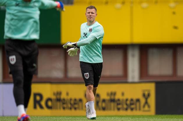 SOCCER - AUT vs SRB, test match VIENNA,AUSTRIA,03.JUN.24 - SOCCER - OEFB International Friendly, Länderspiel, Nationalmannschaft match, Austria vs Serbia, preview, training Team AUT. Image shows Patrick Pentz (AUT).  GEPAxpictures xJohannesxFriedl
