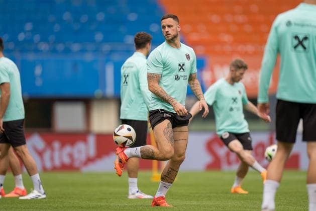 SOCCER - AUT vs SRB, test match VIENNA,AUSTRIA,03.JUN.24 - SOCCER - OEFB International Friendly, Länderspiel, Nationalmannschaft match, Austria vs Serbia, preview, training Team AUT. Image shows Marko Arnautovic (AUT).  GEPAxpictures xJohannesxFriedl