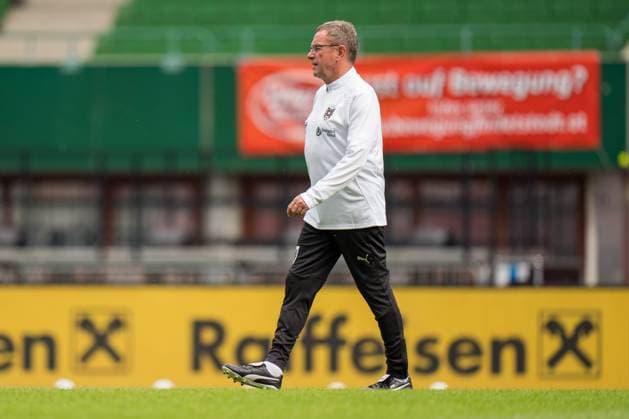 SOCCER - AUT vs SRB, test match VIENNA,AUSTRIA,03.JUN.24 - SOCCER - OEFB International Friendly, Länderspiel, Nationalmannschaft match, Austria vs Serbia, preview, training Team AUT. Image shows head coach Ralf Rangnick (AUT).  GEPAxpictures xJohannesxFriedl