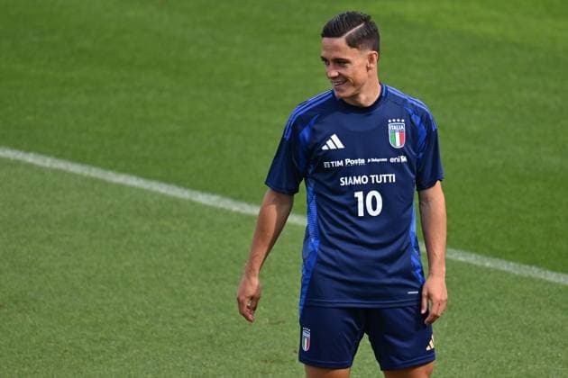 Italian player Giacomo Raspadori during Italy training session, UEFA European Football Championship in Florence, Italy, June 03 2024  Copyright: xLisaxGuglielmi IPAxSportx xipa-ax xx IPA_46789413 IPA_Agency_IPA46789413