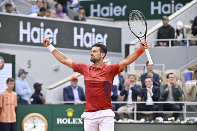 Tennis : Roland Garros 2024 - France - Novak Djokovic - Serbie Tennis : Roland Garros 2024 - France - 03 06 2024 ChrysleneCaillaud Panoramic 