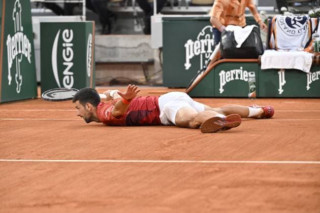 Tennis : Roland Garros 2024 - France - Novak Djokovic - Serbie Tennis : Roland Garros 2024 - France - 03 06 2024 ChrysleneCaillaud Panoramic 