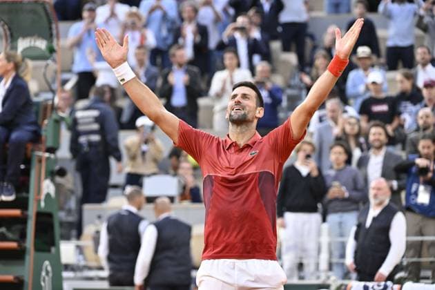 Tennis : Roland Garros 2024 - France - Novak Djokovic - Serbie Tennis : Roland Garros 2024 - France - 03 06 2024 ChrysleneCaillaud Panoramic 