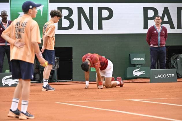 Tennis : Roland Garros 2024 - France - Novak Djokovic - Serbie Tennis : Roland Garros 2024 - France - 03 06 2024 ChrysleneCaillaud Panoramic 
