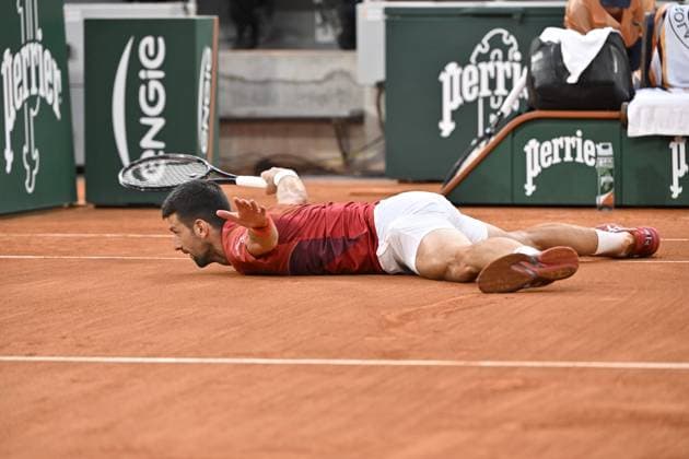 Tennis : Roland Garros 2024 - France - Novak Djokovic - Serbie Tennis : Roland Garros 2024 - France - 03 06 2024 ChrysleneCaillaud Panoramic 