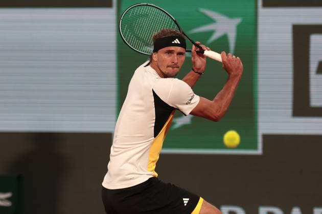 3rd June 2024; Roland Garros, Paris, France; 2024 French Open Tennis tournament, Day 9; Alexander Zverev during his match against Holger Rune (den)  ActionPlus12650720 JonxBromley