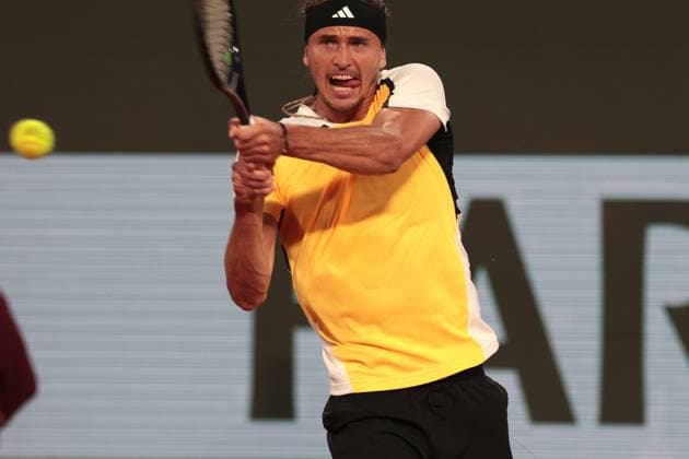 3rd June 2024; Roland Garros, Paris, France; 2024 French Open Tennis tournament, Day 9; Alexander Zverev during his match against Holger Rune (den)  ActionPlus12650717 JonxBromley