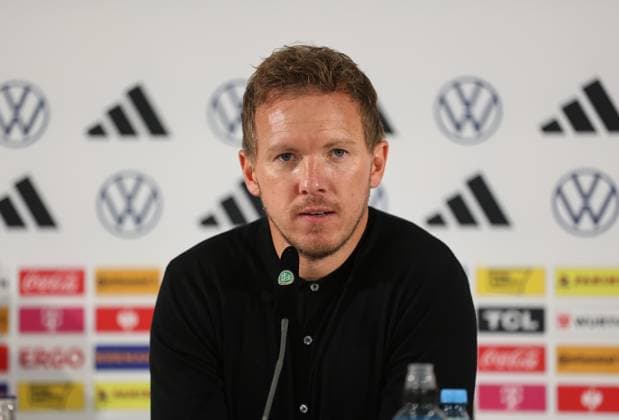 Sport Themen der Woche KW23 Nürnberg, Deutschland 03. Juni 2024: Fussball, Herren, Männer-Nationalmannschaft, Test Länderspiel, Saison 2023 2024, Deutschland - Ukraine, Max-Morlock-Stadion Julian Nagelsmann, Bundestrainer (Deutschland) Kopf, Portrait auf der Pressekonferenz nach dem Spiel *** Nuremberg, Germany 03 June 2024 Football, Men, Mens national team, Test international match, 2023 2024 season, Germany Ukraine, Max Morlock Stadium Julian Nagelsmann, Germany head coach, Portrait at the post-match press conference