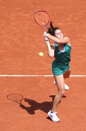 Emma Navarro, USA, during fourth round of 2024 French Open at Roland Garros, Paris, 03 06 2024