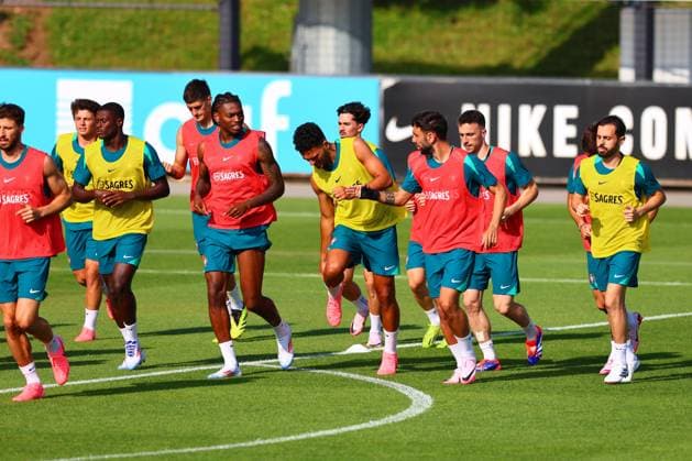 Portugal national football team, Selecao, training 03 06 2024, warm up, preparation for the European Championship 2024 , Copyright: FernandoxSoares