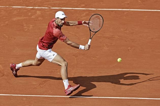 Tennis: French Open Novak Djokovic of Serbia plays against Francisco Cerundolo of Argentina in a men s singles fourth-round match at the French Open tennis tournament in Paris on June 3, 2024.  A14AA0002956597P