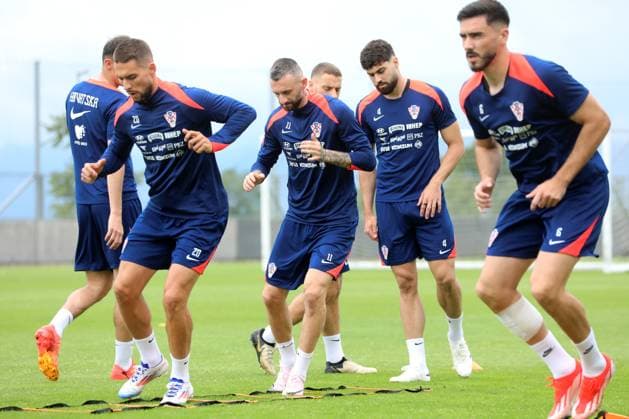 Croatia National Football Team - Training Session Marcelo Brozovic and Josko Gvardiol of Croatia during training session of the Croatian national football team at the HNK Rijeka stadium in Rijeka, Croatia, on June 4, 2024. as part of preparations for the UEFA EURO, EM, Europameisterschaft,Fussball 2024. GoranxKovacic PIXSELL