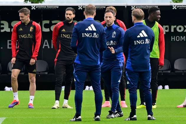 Media Activities of the Belgian National Football team - 20240604 TUBIZE, BELGIUM - JUNE 04 : Tedesco Domenico head coach of Belgium pictured during a training session prior to the UEFA EURO, EM, Europameisterschaft,Fussball 2024 European Football Championship at the Belgian National Football center on June 04, 2024 in Tubize, Belgium, 04 06 2024 Tubize Belgium  Copyright: xPeterxDexVoechtx
