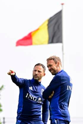 Media Activities of the Belgian National Football team - 20240604 TUBIZE, BELGIUM - JUNE 04 : Tedesco Domenico head coach of Belgium pictured during a training session prior to the UEFA EURO, EM, Europameisterschaft,Fussball 2024 European Football Championship at the Belgian National Football center on June 04, 2024 in Tubize, Belgium, 04 06 2024 Tubize Belgium  Copyright: xPeterxDexVoechtx