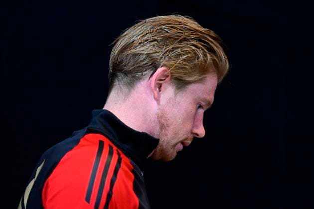 Media Activities of the Belgian National Football team - 20240604 TUBIZE, BELGIUM - JUNE 04 : De Bruyne Kevin forward of Belgium pictured during a press conference, PK, Pressekonferenz prior to the UEFA EURO, EM, Europameisterschaft,Fussball 2024 European Football Championship at the Belgian National Football center on June 04, 2024 in Tubize, Belgium, 04 06 2024 Tubize Belgium  Copyright: xPeterxDexVoechtx