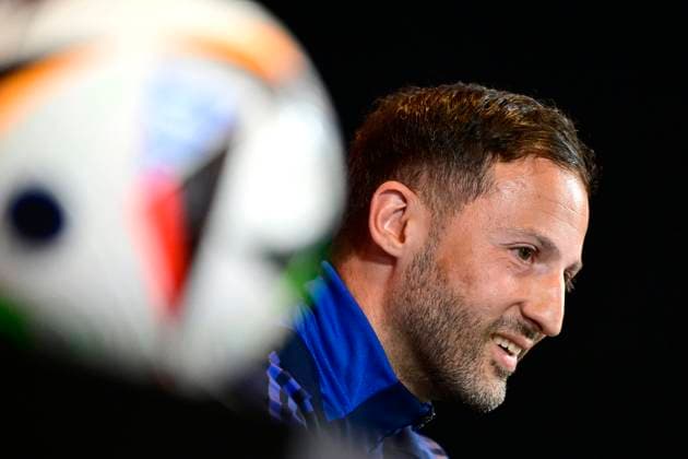 Media Activities of the Belgian National Football team - 20240604 TUBIZE, BELGIUM - JUNE 04 : Tedesco Domenico head coach of Belgium pictured during a press conference, PK, Pressekonferenz prior to the UEFA EURO, EM, Europameisterschaft,Fussball 2024 European Football Championship at the Belgian National Football center on June 04, 2024 in Tubize, Belgium, 04 06 2024 Tubize Belgium  Copyright: xPeterxDexVoechtx