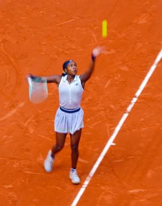 Coco Gauff in quarter final action French Open Tennis, Day 10, Tennis, Roland Garros, Paris, France - 04 June 2024  Copyright: xJavierxGarcia Shutterstockx 14521933n