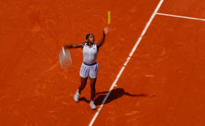 Coco Gauff in quarter final action French Open Tennis, Day 10, Tennis, Roland Garros, Paris, France - 04 June 2024  Copyright: xJavierxGarcia Shutterstockx 14521933l