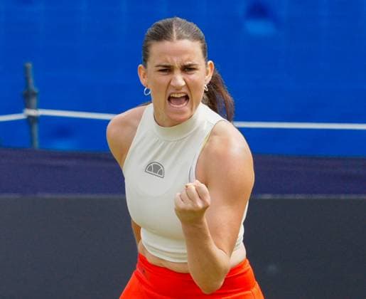 Great Britain s Katy Dunne celebrates match point Lexus Surbiton Trophy, Day 2, Tennis, Surbiton Racket & Fitness Club, London, UK - 04 June 2024  Copyright: xDavexShopland Shutterstockx 14522071bp