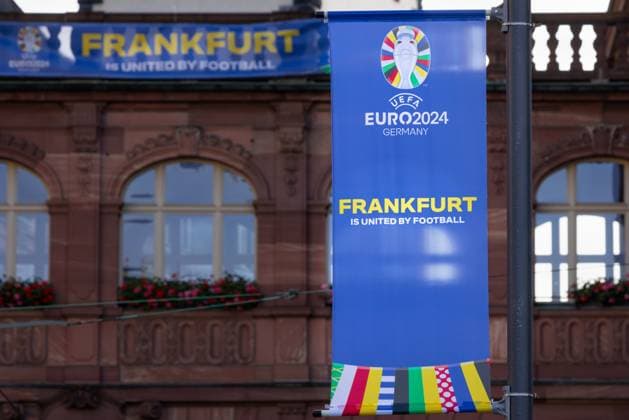 EURO 2024, city dressing in Frankfurt