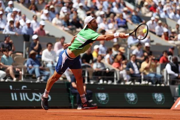 ROLAND GARROS PHOTOPQR LE PARISIEN Le Parisien Arnaud Journois ; PARIS ; 04 06 2024 ; TENNIS , ROLAND GARROS 2024 , SIMPLE MESSIEURS , COURT PHILIPPE CHATRIER QUART DE FINALE JANNIK SINNER vs GRIGOR DIMITROV PHOTO LE PARISIEN ARNAUD JOURNOIS June 4, 2024 Roland Garros french open PARIS France  Copyright: xPHOTOPQR LExPARISIEN MAXPPPxLexParisienx xArnaudxJournoisx 20240604LPA6843 20240604LPA6843