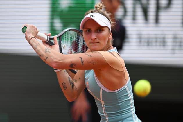 Czech tennis player Marketa Vondrousova (pictured) in action during women s singles quarter final match against Poland s Iga Swiatek on Court Philippe-Chatrier at the Roland Garros Complex in Paris, France, June 4, 2024. (CTKxPhoto MartinxSidorjak) CTKPhotoF202406040022101  CTKPhotoF202406040022101