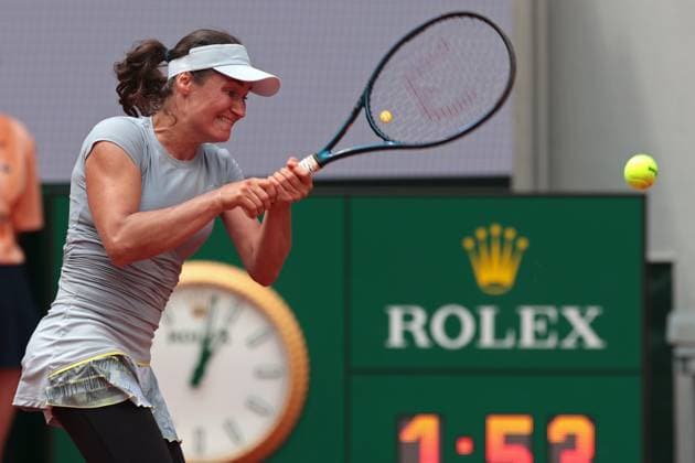 4th June 2024; Roland Garros, Paris, France; 2024 French Open Tennis tournament, Day 10; Monica Niculescu (ROU) playing with Cristina Bucsa (ESP) against Emma Navarro (USA) and Diane Shnaider (RUS)  ActionPlus12650747 JonxBromley