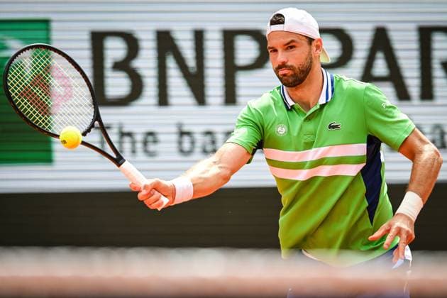 June 4, 2024, Paris, France, France: Grigor DIMITROV of Bulgaria during the tenth day of Roland-Garros 2024, French Open 2024, Grand Slam tennis tournament at the Roland-Garros Stadium on June 04, 2024 in Paris, France. Paris France - ZUMAm308 20240604_zsp_m308_023 Copyright: xMatthieuxMirvillex