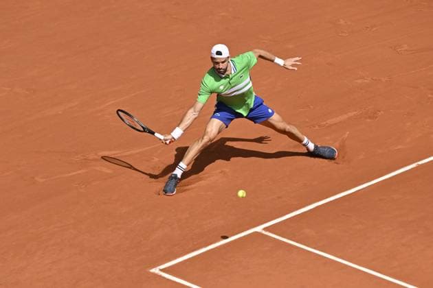 Tennis : Roland Garros 2024 - France - Grigor Dimitrov - Bulgarie Tennis : Roland Garros 2024 - France - 04 06 2024 ChrysleneCaillaud Panoramic 