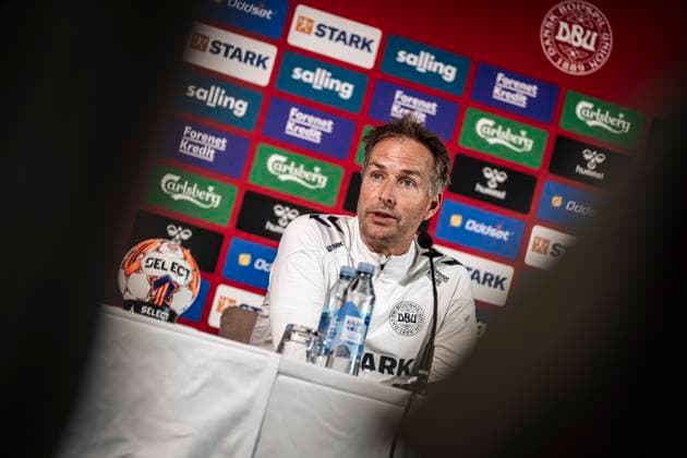 National Coach Kasper Hjulmand during the press conference with the national football team in Helsingoer on Tuesday, June 4, 2024 Denmark will play in Group C at the EM 2024 finals Photo Thomas Traasdahl Scanpix 2024 , Elsinore Denmark  Copyright: ThomasxTraasdahl RitzauScanpix ThomasxTraasdahlx spdk20240604-163557-L