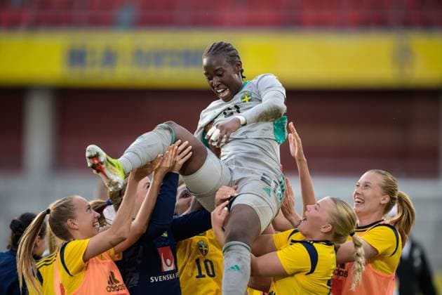 Sport Themen der Woche KW23 Sport Bilder des Tages 240604 Goalkeeper Angel Mukasa of Sweden celebrates after the women s under-23 International Friendly, Länderspiel, Nationalmannschaft football match between Sweden and Germany on June 4, 2024 in Växjö. Photo: Suvad Mrkonjic BILDBYRAN COP 170 SM0320 fotboll football soccer fotball u23 under 23 sverige sweden germany dam bbeng jubel *** 240604 Goalkeeper Angel Mukasa of Sweden celebrates after the women s under 23 international friendly football match between Sweden and Germany on June 4, 2024 in Växjö Photo Suvad Mrkonjic BILDBYRAN COP 170 SM0320 fotboll football soccer fotball u23 under 23 sverige sweden germany dam bbeng jubel  Copyright: SUVADxMRKONJIC BB240604SM090