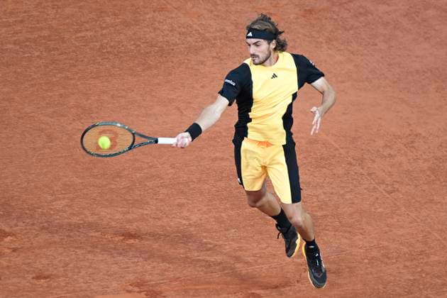 Stefanos Tsitsipas (GRE) Vs Carlos Alcaraz (ESP) TENNIS : Roland Garros 2024 - 04 06 2024 MichaelBaucher Panoramic 