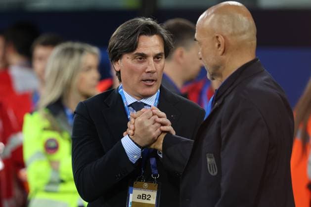 UEFA EUROPEAN FRIENDLY MATCH ITALY VS TURKEY IN BOLOGNA Bologna, Italy 4.06.2024: Vncenzo Montella coach Italy greets Luciano Spalletti coach Italy before Uefa European friendly football match Italy vs Turkey at Stadio Renato Dall™Ara in Bologna. BOLOGNA DALL ARA italy italy Copyright: xmarcoxiacobucci