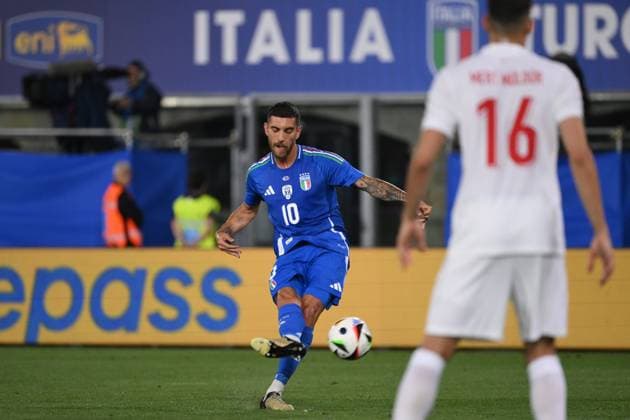 Lorenzo Pellegrini of Italy during a friendly football match between Italy and Turkey at Renato Dall Ara stadium in Bologna (Italy), June 4th, 2024. andreaxstaccioli