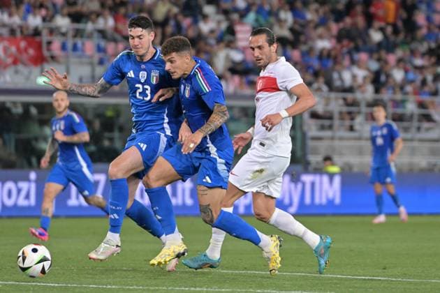 4th June 2024; Stadio Renato Dall Ara, Bologna, Italy; International Football Friendly, Italy versus Turkey; Giovanni Di Lorenzo of italy, Alessandro Bastoni of italy  ActionPlus12650962 AllxShotxLive