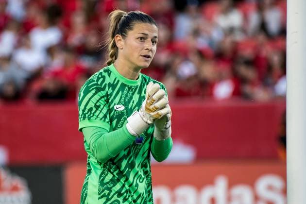 Canada Vs Mexico in Toronto, Canada - 04 Jun 2024 Sabrina D Angelo 18 of Canada in action during an International Friendly, Länderspiel, Nationalmannschaft match at BMO Field. The game ended 1-1. Toronto Canada Copyright: xAngelxMarchinix xSOPAxImagesx CanadavMexico-04-06-2024-6924