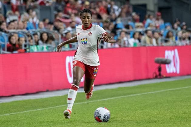 June 4, 2024, Toronto, Ontario, Canada: Ashley Lawrence 10 of Canada in action during an International Friendly, Länderspiel, Nationalmannschaft match at BMO Field. The game ended 1-1. Toronto Canada - ZUMAs197 20240604_aaa_s197_451 Copyright: xAngelxMarchinix